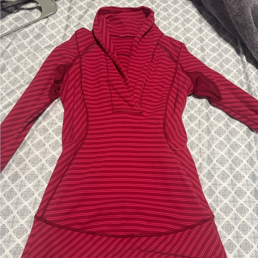 Lululemon Athletica Red Cowl Neck Sweater